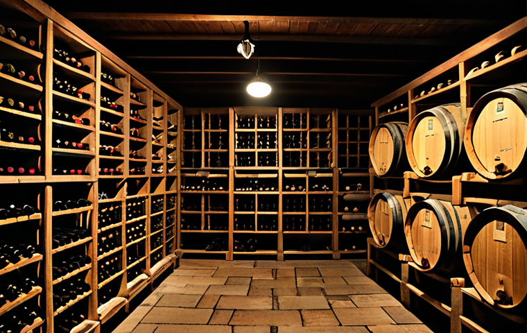 홈바텐더 술 숙성 방법 - Home Bartender's Workspace**

"A well-organized home bar setup featuring various bottles, oak barrel...